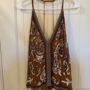 Free People beaded tank top